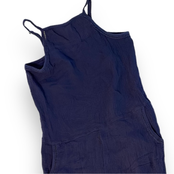 💸⬇️🎉HOST PICK🎉*EUC* Cloth & Stone Women Blue Jumpsuit with Pockets | Size M - Picture 5 of 12